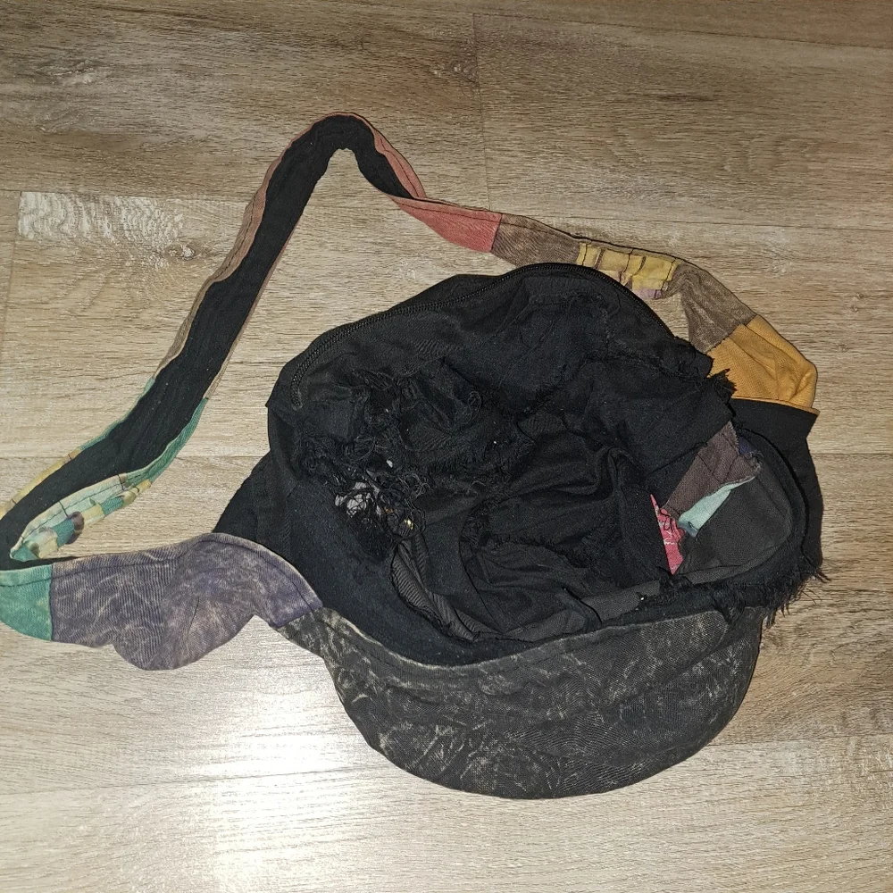 Hippie Boho Multicolored Patchwork Shoulder Crossbody Fabric Bag